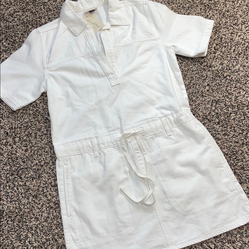 Universal Thread Women's Short Sleeve Drop Waist Drawstring Mini Dress Sz S NWT - Picture 5 of 7